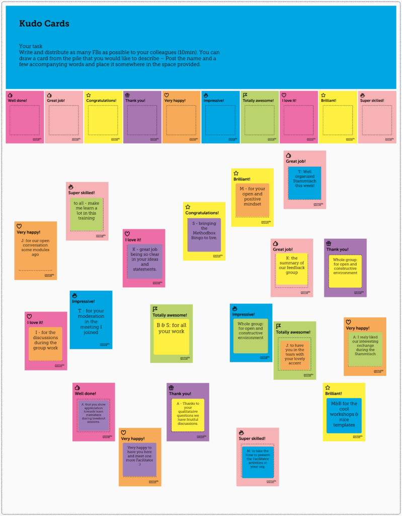 Kudos Cards used on Mural